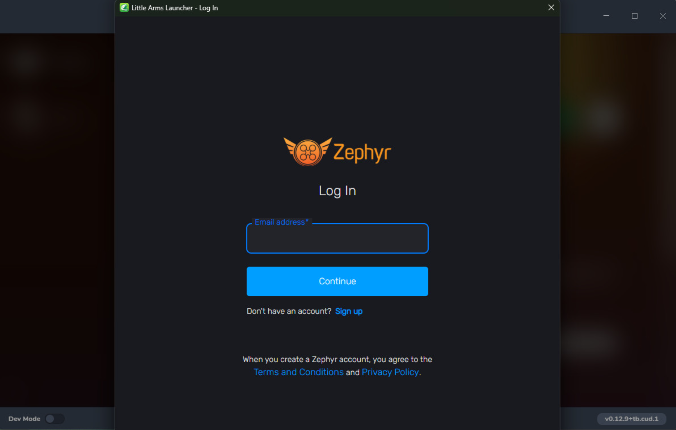 Launcher Native Sign In Window