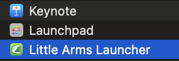 Little Arms Launcher Application Location
