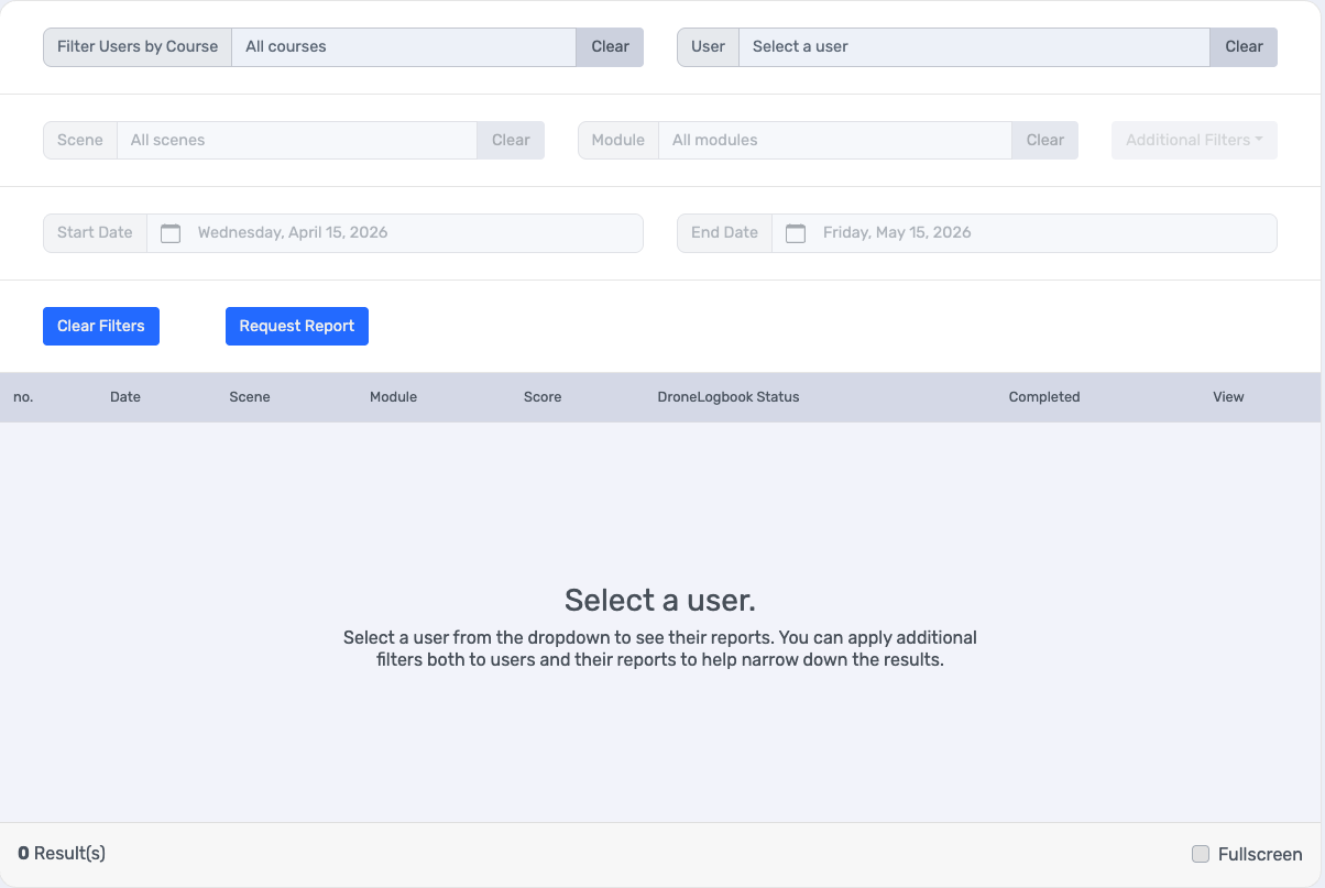 Reports Page